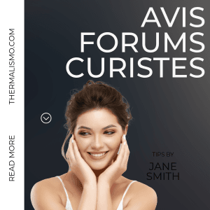 Femme souriante au look soigné pour un article "Avis Forums Curistes" du site thermalismo.com.